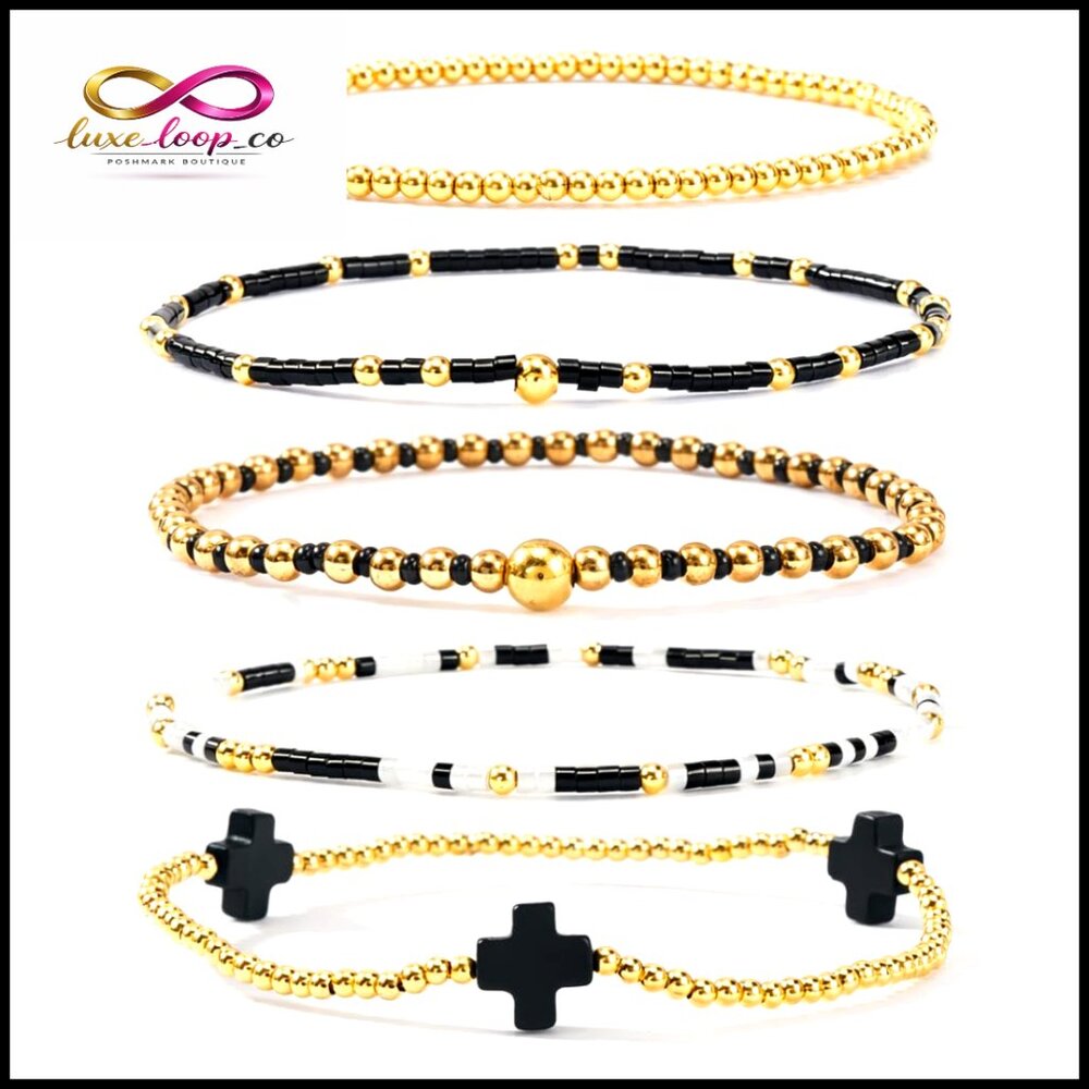 14k Plated Adjustable Stackable Dainty Cross Brac… - image 1